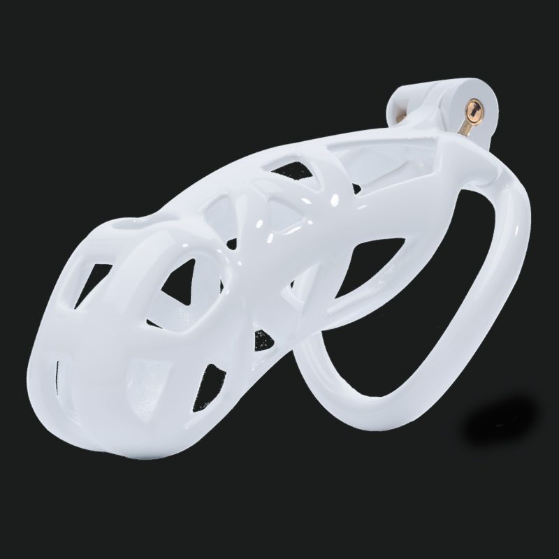 White Chastity Cage