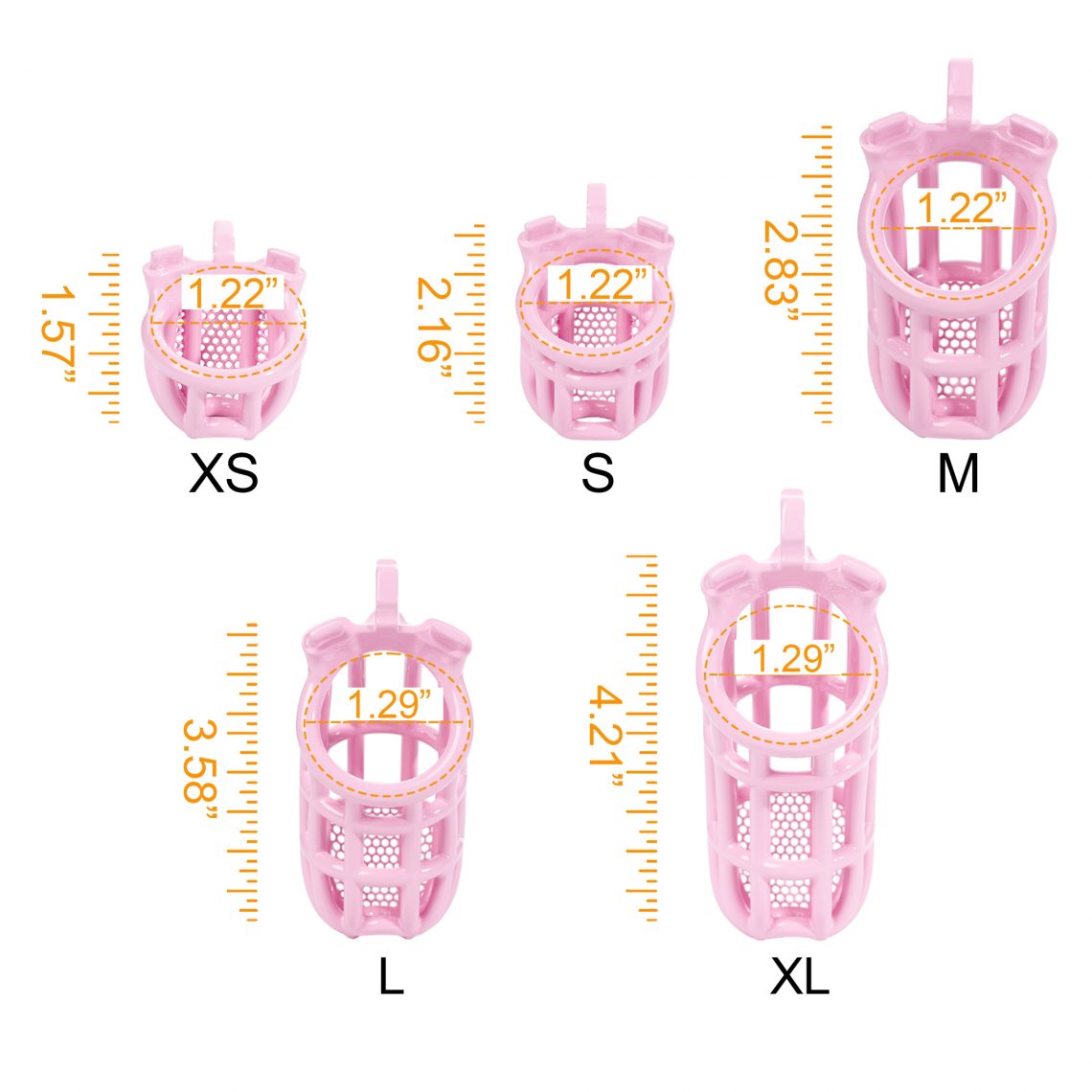 Avery Chastity Cage 3.74 inches long