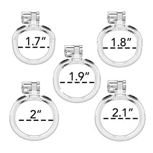 clear chastity device rings