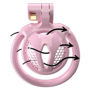 pink chastity device inverted