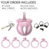 Flat Chastity Cage – Diamond Design in Pink - Chastity Boutique