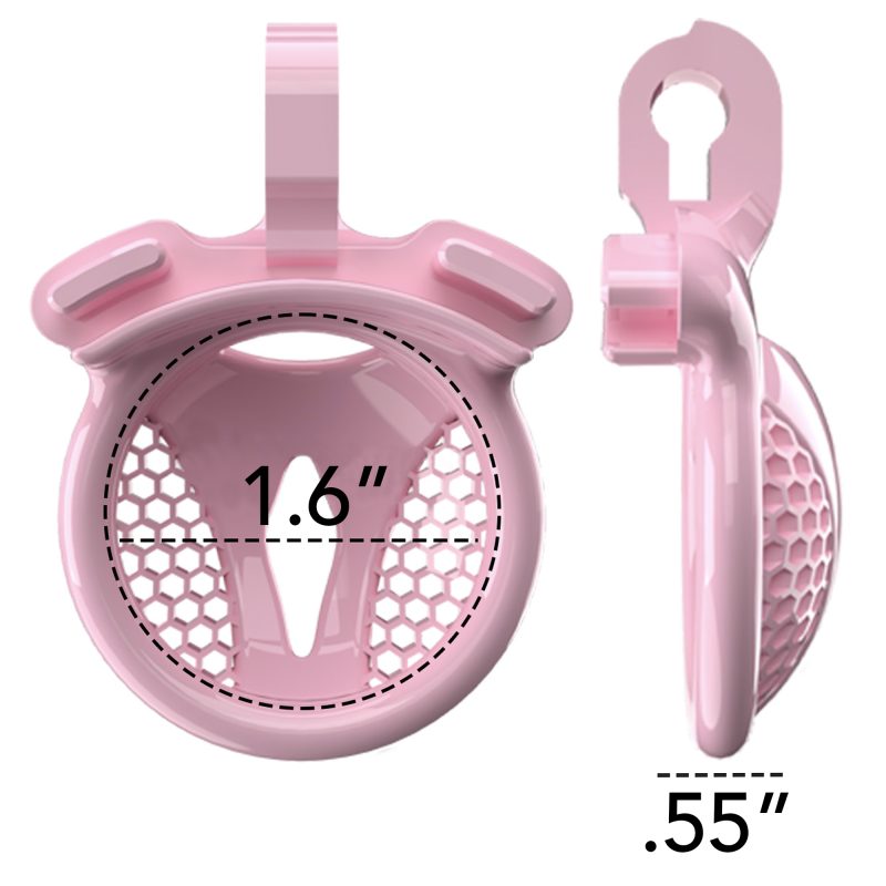 negative pink chastity cage