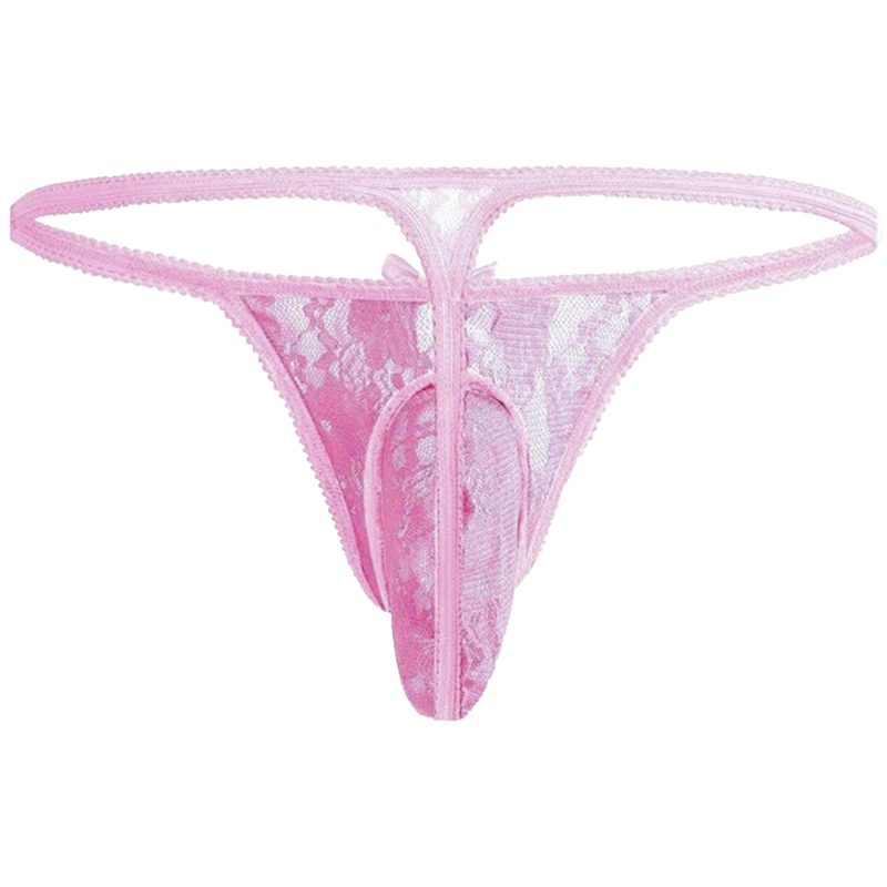 sissy pouch panties lace thong