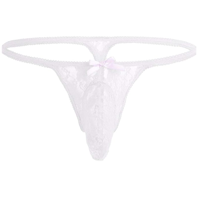 sissy pouch panties lace thong