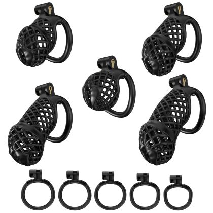 black chastity cage