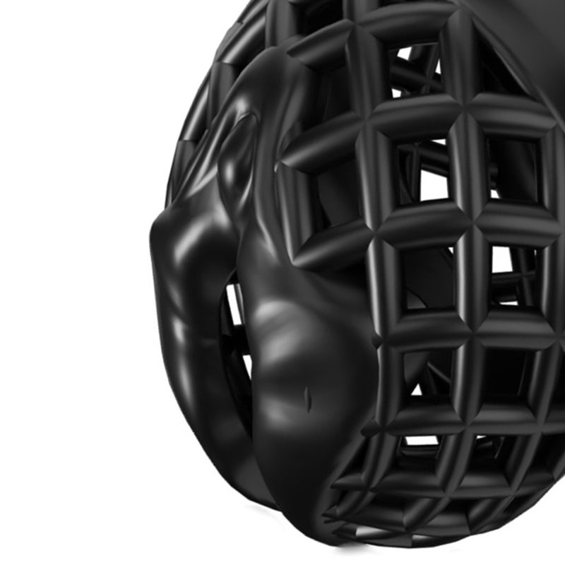 black chastity cage