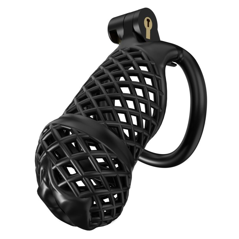 black chastity cage