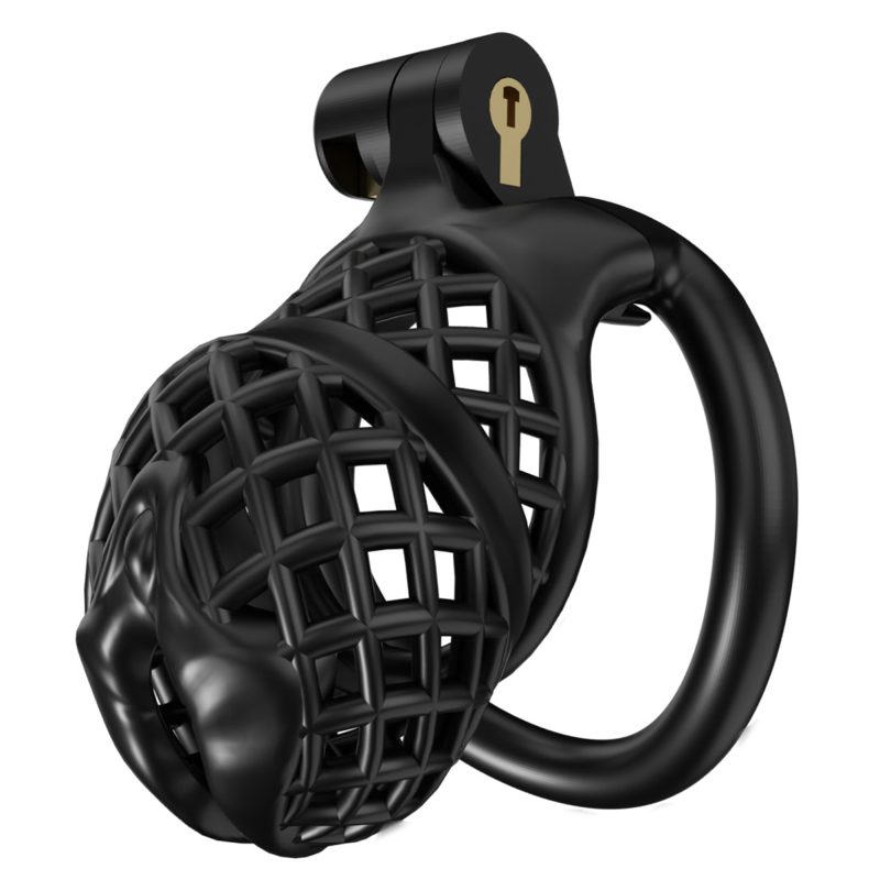 black chastity cage
