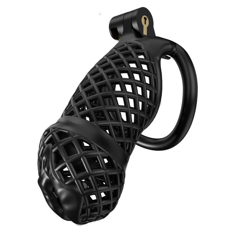 black chastity cage