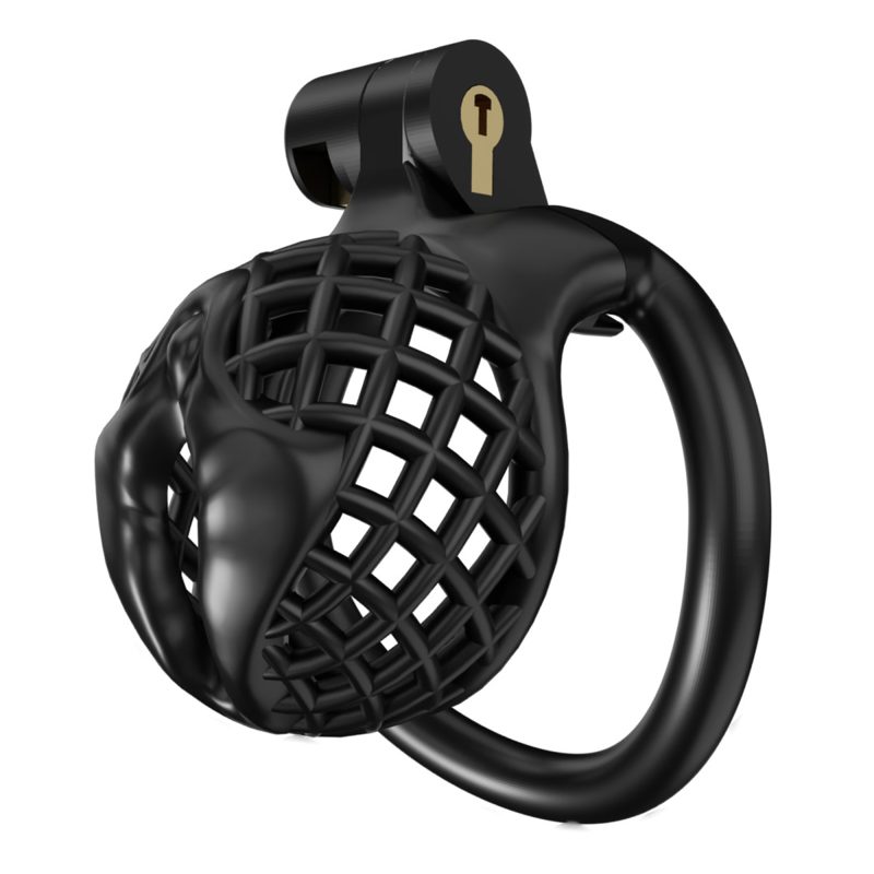 black chastity cage